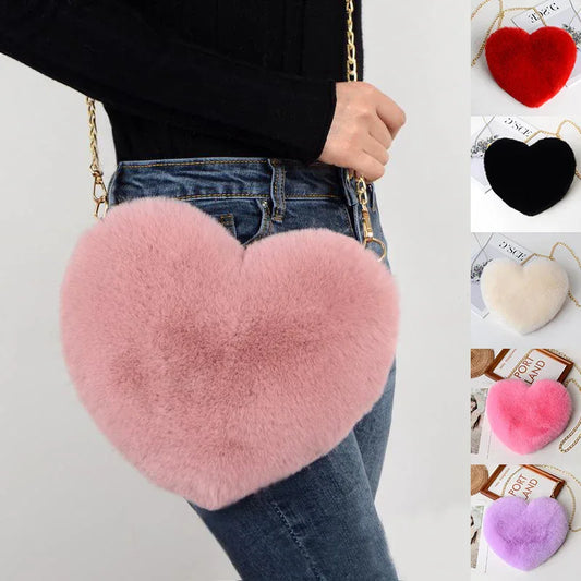 Love Bags For Women Plush Chain Shoulder Bags Valentine's Day Party Bag - DanaFashionstore