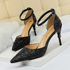 High metallic and sequined heels - DanaFashionstore