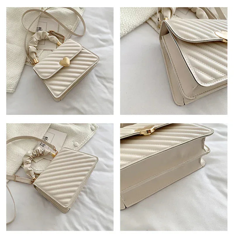 Women Handbags Fashion Chain Shoulder Bags With Love Metal Design - DanaFashionstore