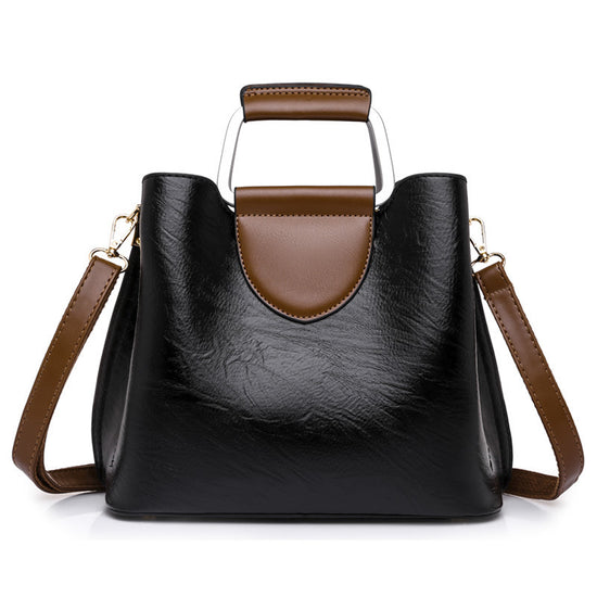 Large Capacity Totes Middle-aged High-grade Soft Leather Shoulder - Dana Fashion