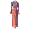 Lightweight Sheer High-Low Dress 2026 - Ruffled Long Sleeve Dress - DanaFashionstore