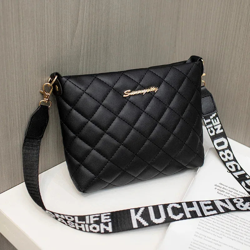Small Messenger Bag For Women Trend Lingge Embroidery Female Shoulder Bags Fashion Chain Ladies Crossbody Purse - DanaFashionstore