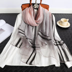 Women's Korean Style Silk Plaid Scarf - DanaFashionstore