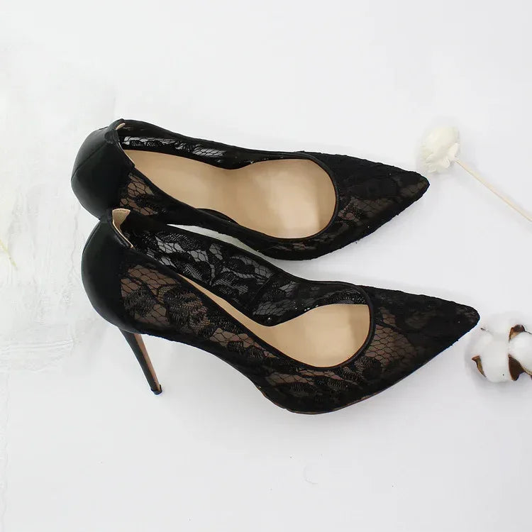 Lace hollow high heels - DanaFashionstore