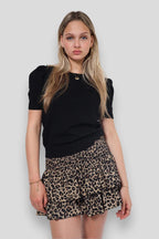 Women's Pleated Ruffles Printed Dress Fashion Floral Bohemian Short Skirt