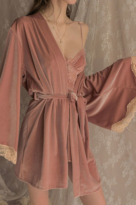 Women's Fashion Pajamas Winter Velvet Nightgown - Dana Fashion