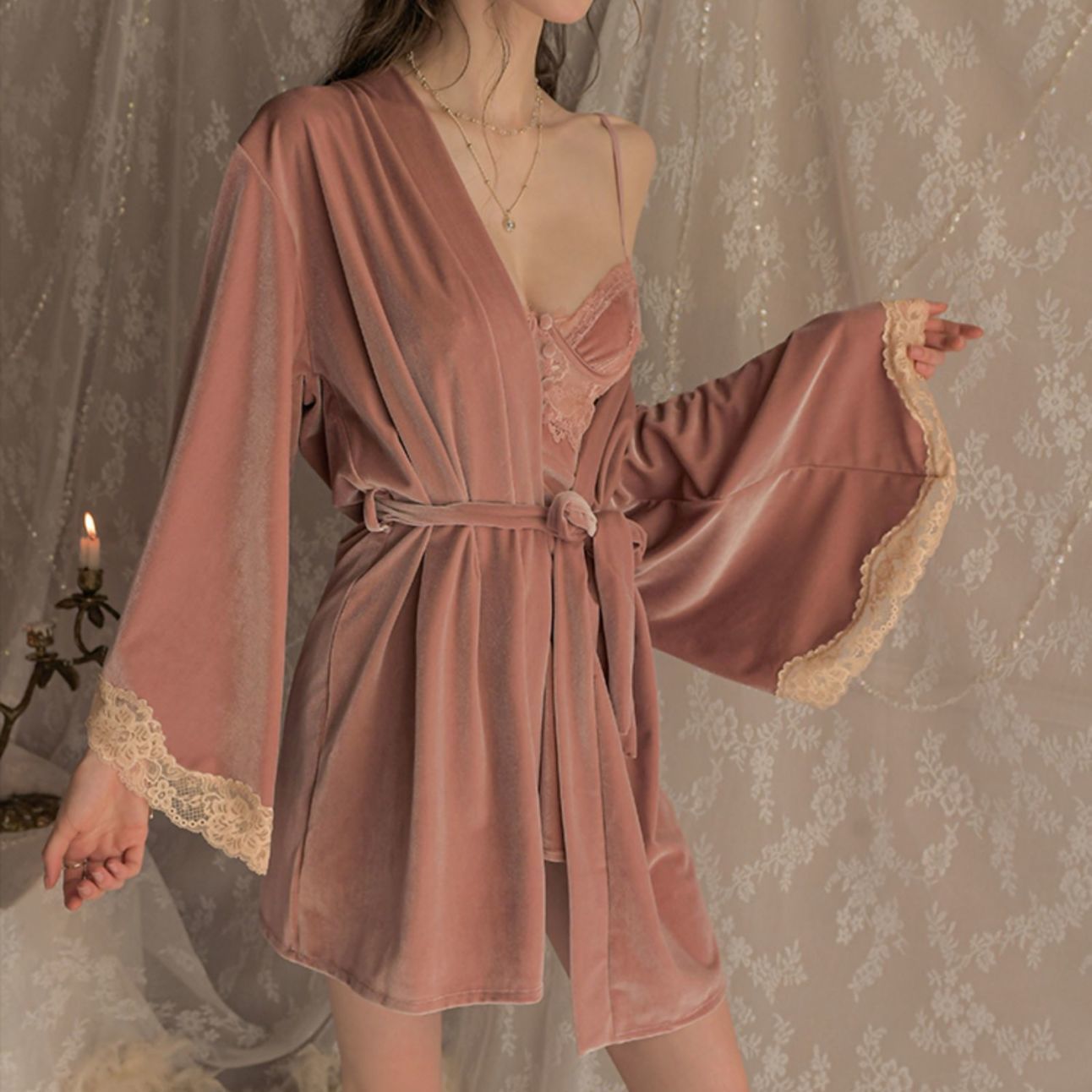 Women's Fashion Pajamas Winter Velvet Nightgown - Dana Fashion
