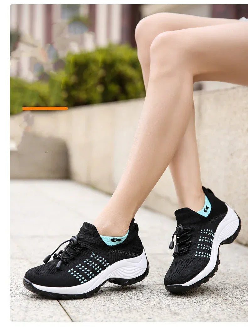 Women's Spring And Summer New Casual Flying Knit Sneakers - DanaFashionstore