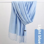 Pure Color Warm Keeping Scarf All-match Cashmere Shawl - DanaFashionstore