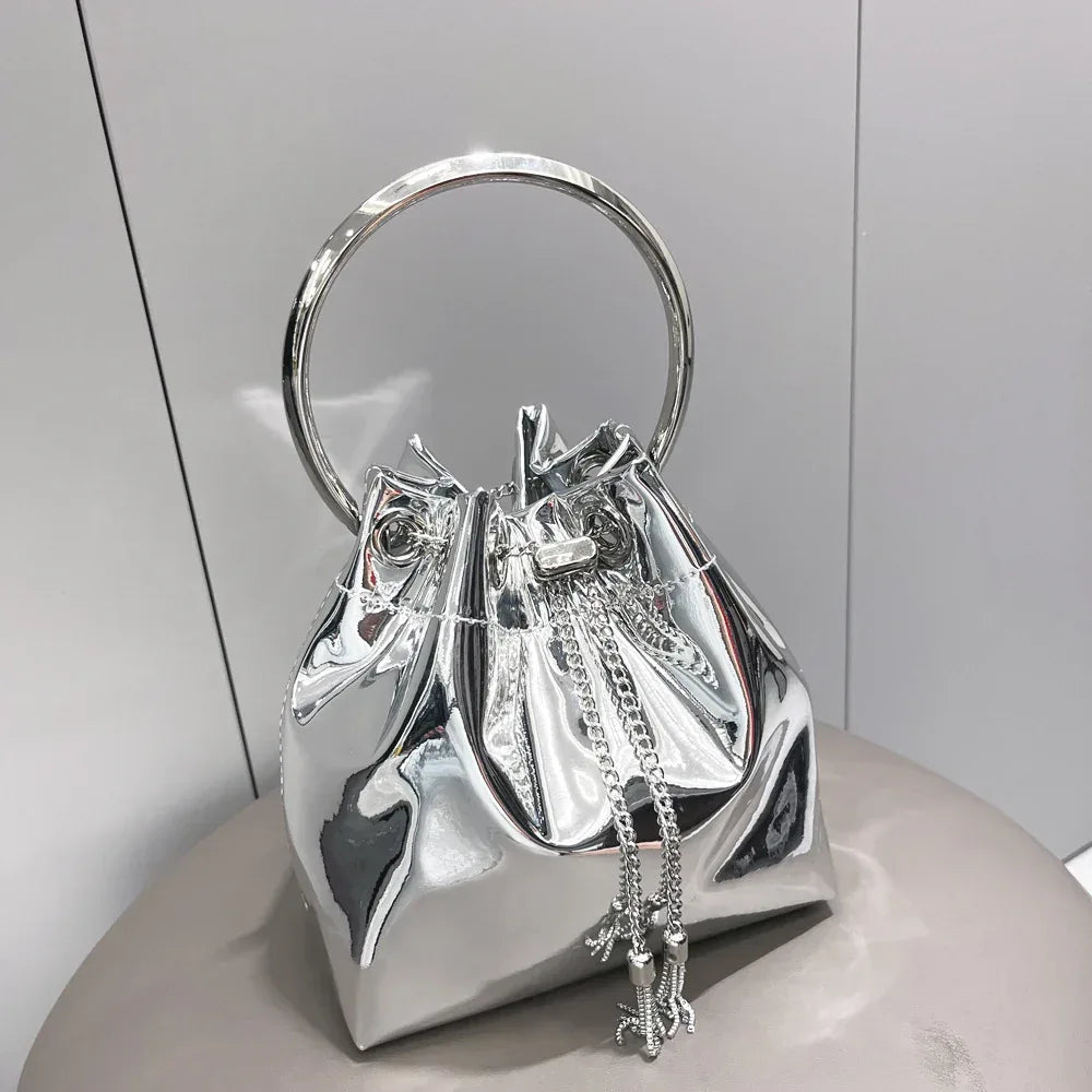 Women's Metallic Chain Shoulder Messenger Bag - DanaFashionstore