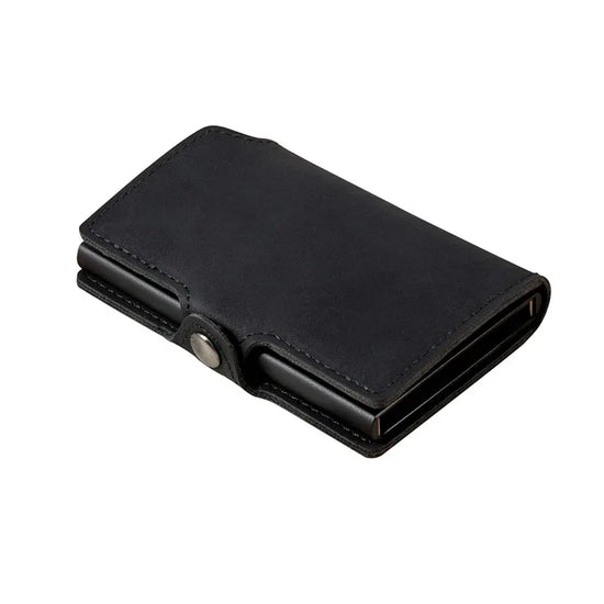 RFID ID Bank Card Holder PU Mini Metal Wallet - DanaFashionstore