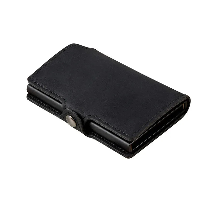 RFID ID Bank Card Holder PU Mini Metal Wallet - DanaFashionstore