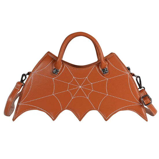 Halloween Spider Web Shape Shoulder Bags Personality Batgirl Tide Pu Handbags Fashoin Messenger Crossbody Bag - DanaFashionstore