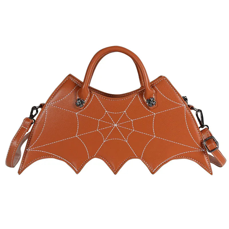 Halloween Spider Web Shape Shoulder Bags Personality Batgirl Tide Pu Handbags Fashoin Messenger Crossbody Bag - DanaFashionstore