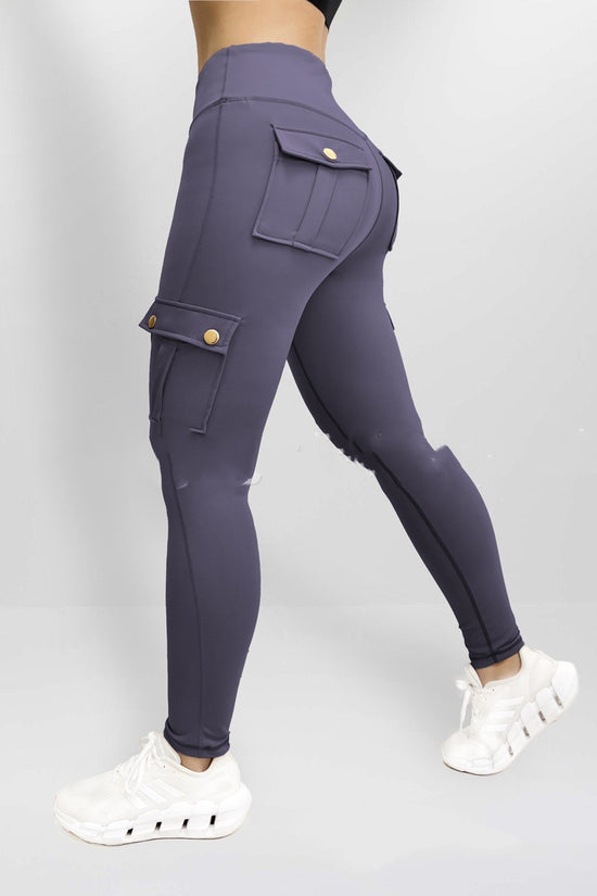 Workwear With Pocket Fitness Pants For Women High Elastic Tight