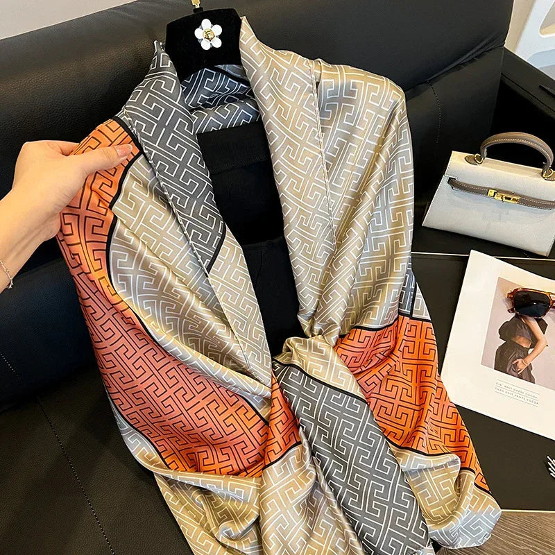 Elegant Emulation Silk Scarf Women's Spring And Summer Sun Protection Long - DanaFashionstore