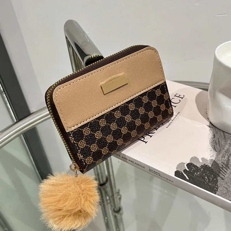 Women's Short Printing Color Contrast Korean Style Bag Wallet - DanaFashionstore