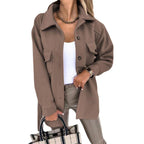 Lapel Jacket Fashion Casual Single-Breasted Coat With Belt Spring Autumn Women's Clothing