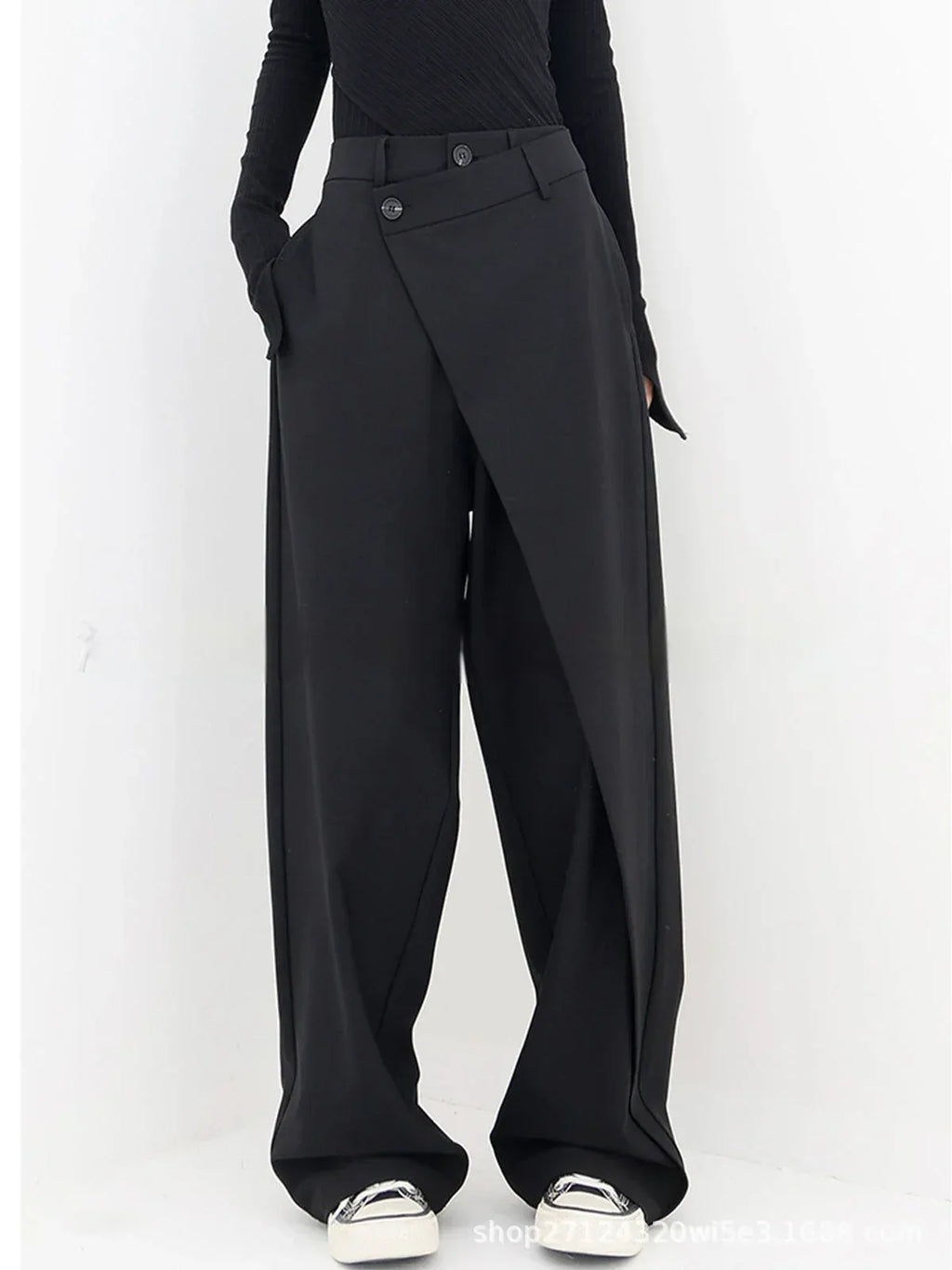 Irregular Wide-leg Pants Ins Fashion Loose Trousers Women's Clothing - DanaFashionstore