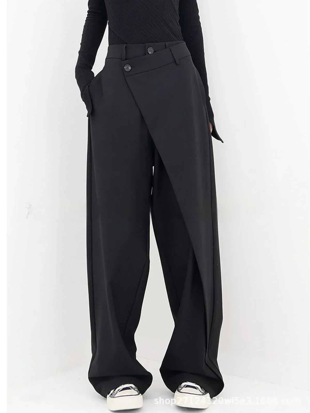 Irregular Wide-leg Pants Ins Fashion Loose Trousers Women's Clothing - DanaFashionstore
