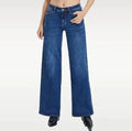 Womens Straight-leg Loose-fit Denim Jeans