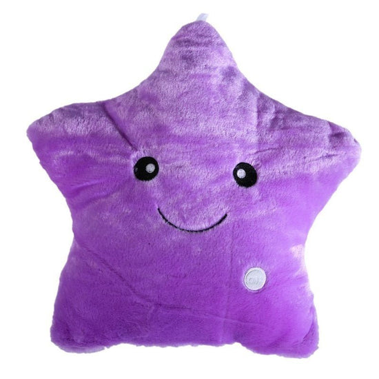 34CM Unique Toy Luminous Pillow Vivid Star Design LED Light Colorful Cushion Stars Plush Pillow Toys Gift For Kids Children Girl $33.37 Dana Fashion Color: Purple style: Pentagram Toys & Hobbies Age Range: >3 years old Filling: PP Cotton Size: 41cm*33cm*1