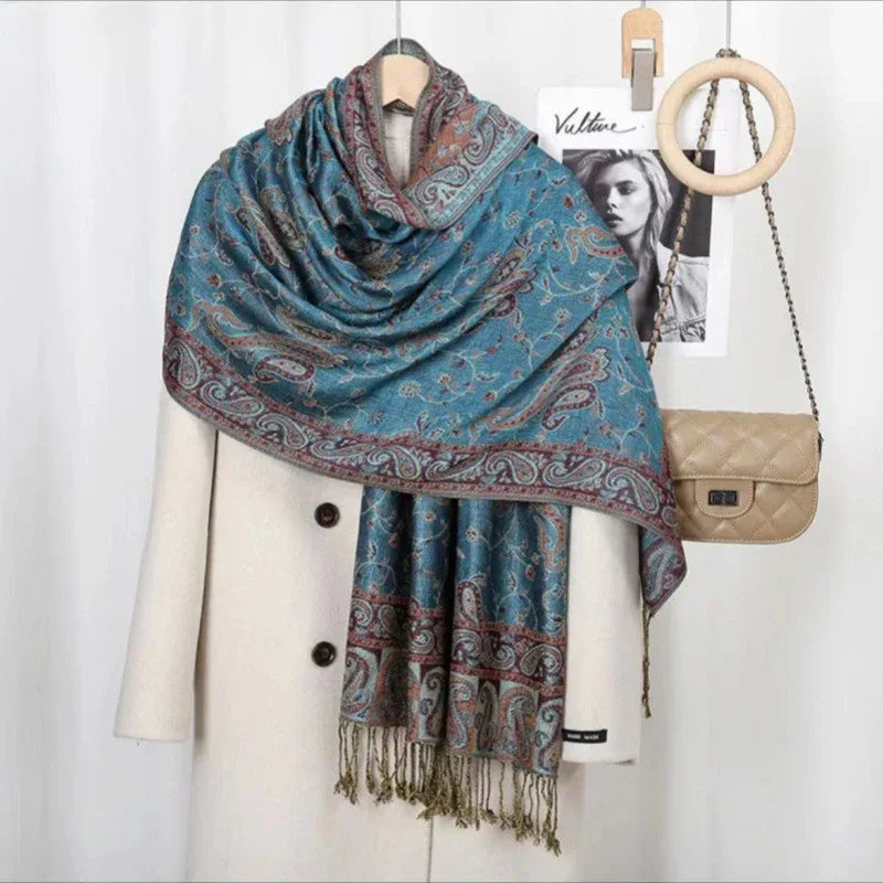 Bohemian Vintage Tassel Cashew Embroidery Ethnic Style Talma - DanaFashionstore