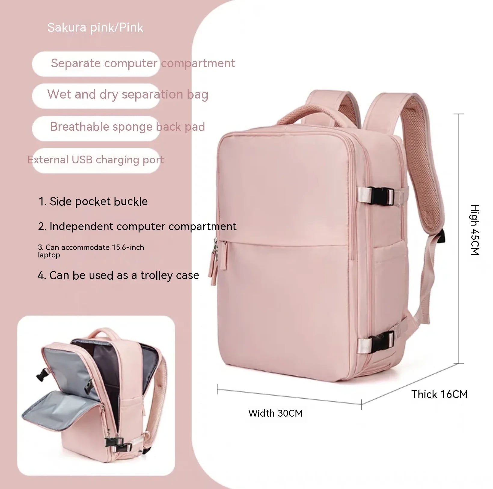 Large Capacity Multifunctional Travel Waterproof Mummy Backpack - DanaFashionstore