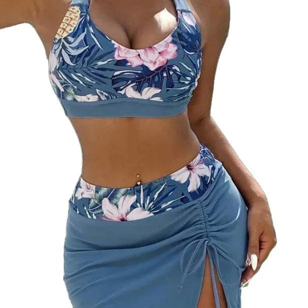 Sexy Lace-up Bikini Three-piece Women's Split - DanaFashionstore