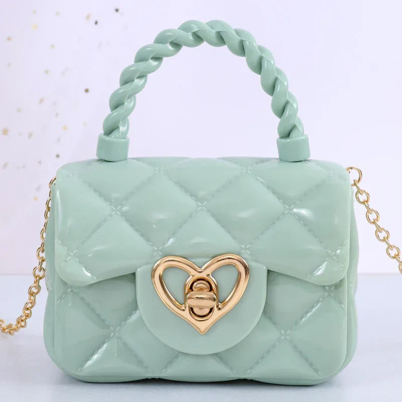 Plastic Transparent Jelly Mini Love Handbag - DanaFashionstore