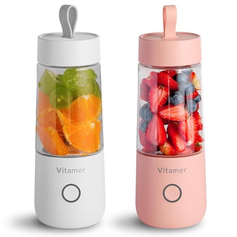 350ml Portable Blender Juicer Electric USB Rechargeable Mixer Smoothie Slushy Cup Juice Blender Bottle USB Charging Kitchen Gadgets $54.65 Dana Fashion Color: Pink Dana's Kitchen Overview: 1. Multi-function. With two functions of bottle and juicer. One pr
