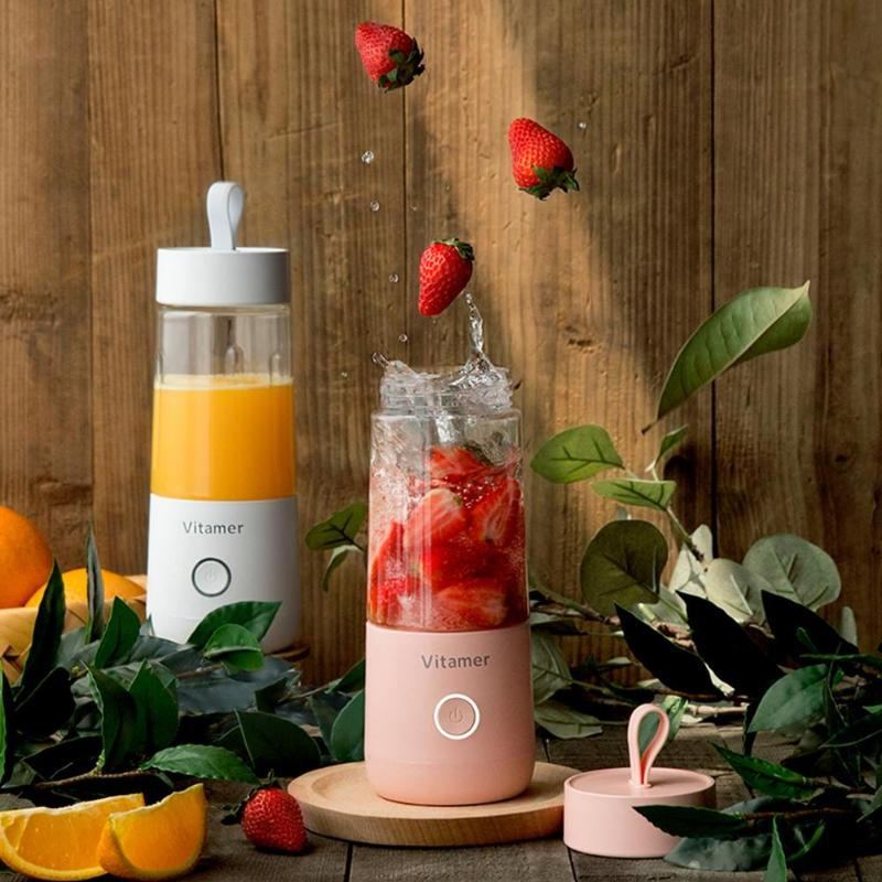 350ml Portable Blender Juicer Electric USB Rechargeable Mixer Smoothie Slushy Cup Juice Blender Bottle USB Charging Kitchen Gadgets $54.65 Dana Fashion Color: Pink Dana's Kitchen Overview: 1. Multi-function. With two functions of bottle and juicer. One pr