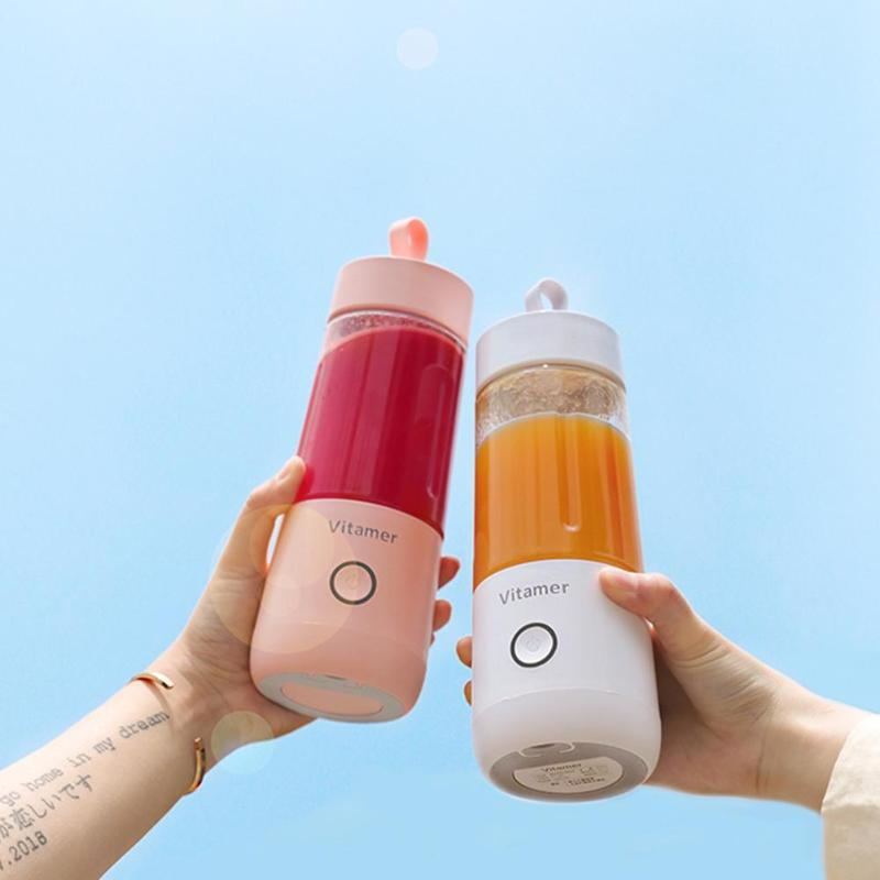 350ml Portable Blender Juicer Electric USB Rechargeable Mixer Smoothie Slushy Cup Juice Blender Bottle USB Charging Kitchen Gadgets $54.65 Dana Fashion Color: Pink Dana's Kitchen Overview: 1. Multi-function. With two functions of bottle and juicer. One pr