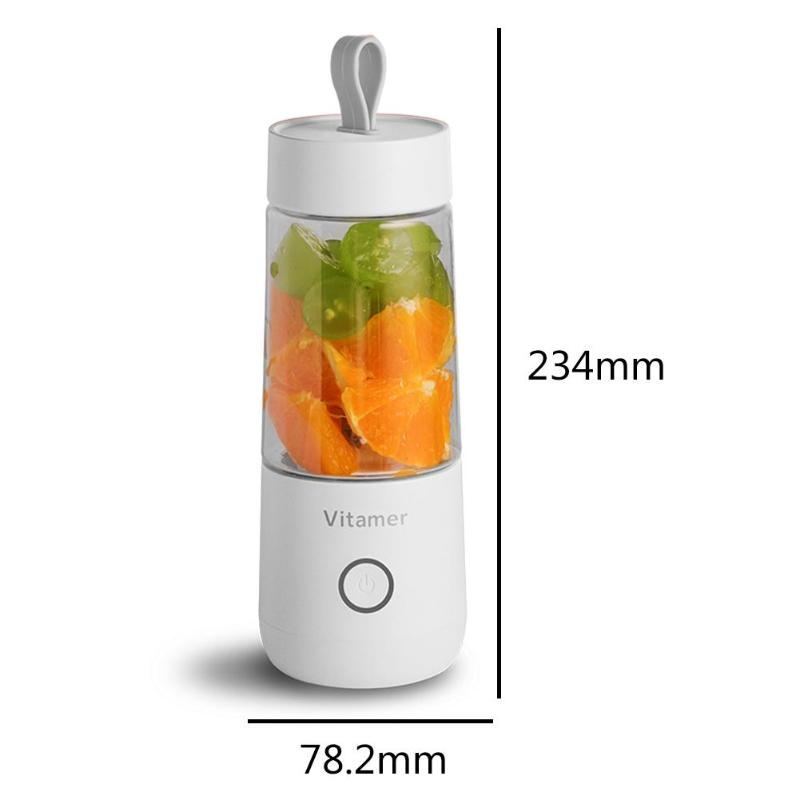 350ml Portable Blender Juicer Electric USB Rechargeable Mixer Smoothie Slushy Cup Juice Blender Bottle USB Charging Kitchen Gadgets $54.65 Dana Fashion Color: Pink Dana's Kitchen Overview: 1. Multi-function. With two functions of bottle and juicer. One pr