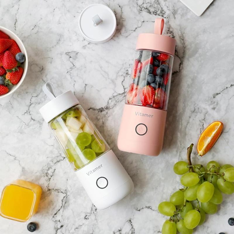 350ml Portable Blender Juicer Electric USB Rechargeable Mixer Smoothie Slushy Cup Juice Blender Bottle USB Charging Kitchen Gadgets $54.65 Dana Fashion Color: Pink Dana's Kitchen Overview: 1. Multi-function. With two functions of bottle and juicer. One pr