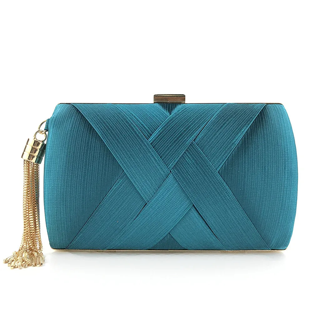Dinner Satin Fashion Tassel Clutch - DanaFashionstore
