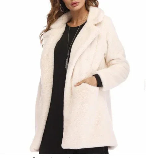 Faux Fur Coat Women 2025 - Long Sleeve Warm Plus Size Winter Jacket - DanaFashionstore
