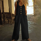 Sleeveless Wide Leg Jumpsuit 2026 - Casual One-Piece Jumpsuit - DanaFashionstore