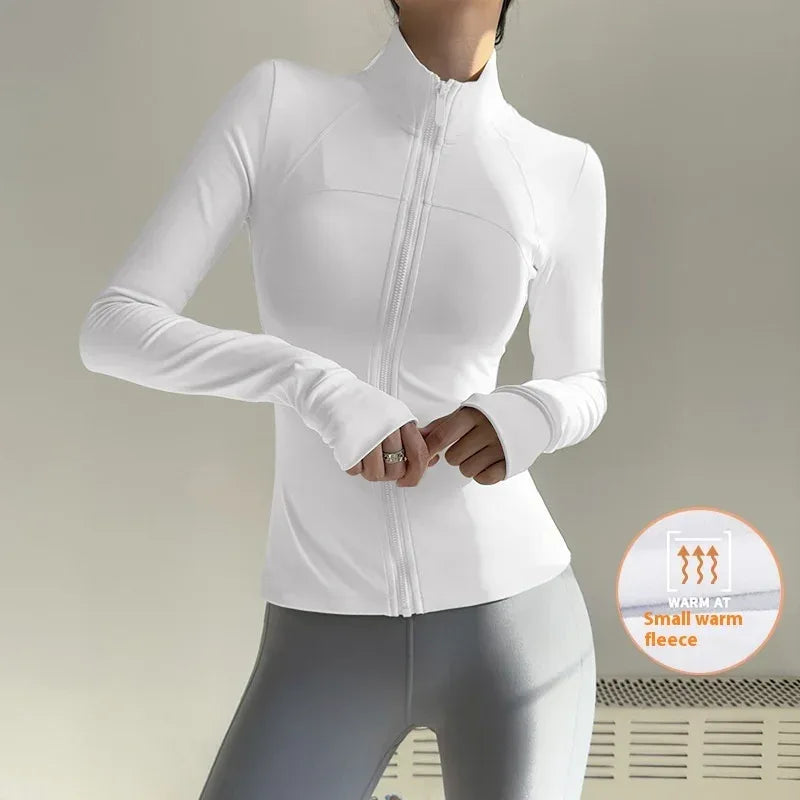 New UV-proof Yoga Clothes Stand-up Collar Slim Fit Coat - DanaFashionstore