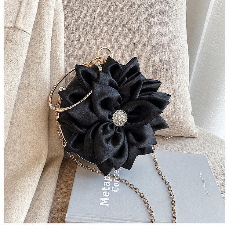Evening Bag Flower Bag Wristlet Diamond Shoulder Messenger Bag - DanaFashionstore
