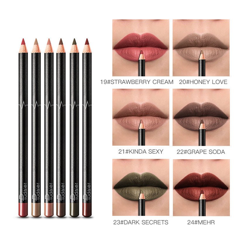 36 Color Lip Liner Waterproof Non-smudge Nude Color $13.00 Dana Fashion style: 4 Style makeup Product Details: Color: 01#-06#, 07#-12#, 13#-18#, 19#-24#, 25#-30#, 31#-36# Specifications: normal specifications Shelf life: 3 years Ingredients: Honey, Beeswa