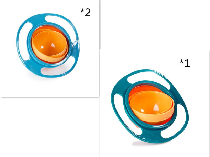 360 Rotate Universal Spill-proof Bowl Dishes $21.76 Dana Fashion Color: E set quantity: 3PC Toys & Hobbies Overview： The inner bowl rotates 360 degrees virtually indestructible Save time, less cleaning Dishwasher safe on the top rack Note： 1.Product are t