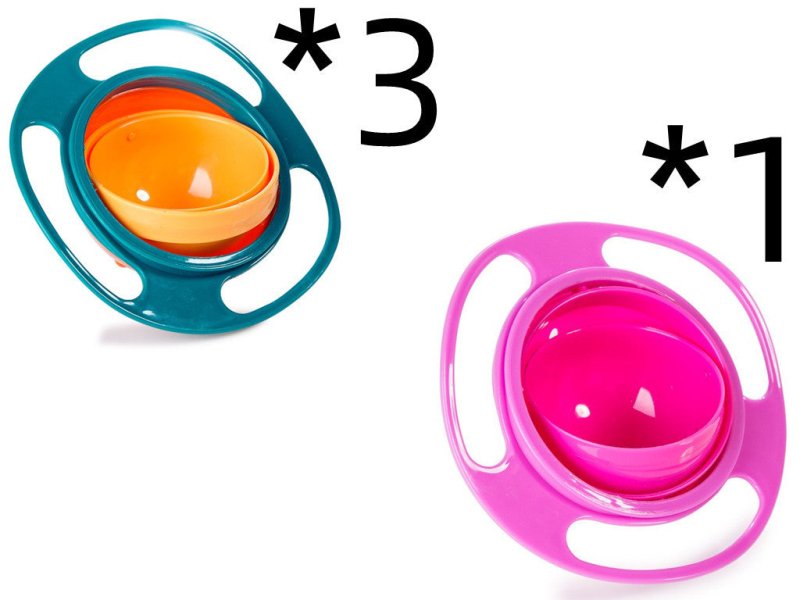 360 Rotate Universal Spill-proof Bowl Dishes $28.04 Dana Fashion Color: L set quantity: 4pc Toys & Hobbies Overview： The inner bowl rotates 360 degrees virtually indestructible Save time, less cleaning Dishwasher safe on the top rack Note： 1.Product are t