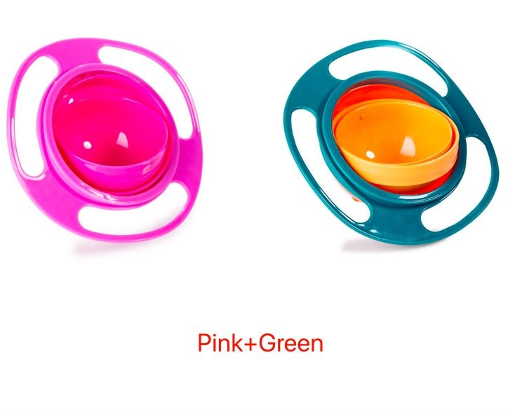 360 Rotate Universal Spill-proof Bowl Dishes $16.50 Dana Fashion Color: Green Pink quantity: 2pc Toys & Hobbies Overview： The inner bowl rotates 360 degrees virtually indestructible Save time, less cleaning Dishwasher safe on the top rack Note： 1.Product