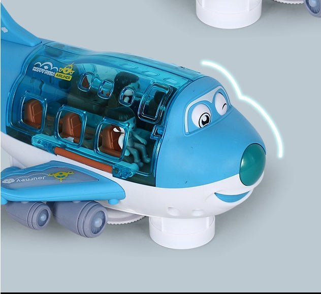 360 Rotating Electric Plane Airplane Toys For Kids Bump And Go Action Toddler Toy Plane With LED Flashing Light Sound For Boys $35.41 Dana Fashion Color: Blue style: Batteryry Toys & Hobbies Overview: Music & Light Effects: The airplane toy features built