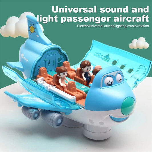 360 Rotating Electric Plane Airplane Toys For Kids Bump And Go Action Toddler Toy Plane With LED Flashing Light Sound For Boys $35.41 Dana Fashion Color: Blue style: Batteryry Toys & Hobbies Overview: Music & Light Effects: The airplane toy features built