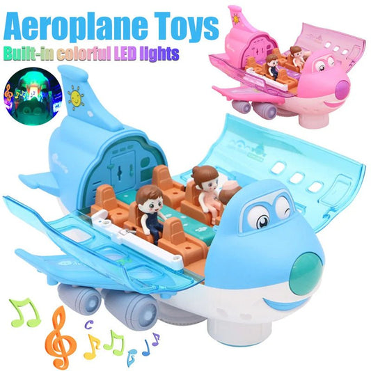 360 Rotating Electric Plane Airplane Toys For Kids Bump And Go Action Toddler Toy Plane With LED Flashing Light Sound For Boys $35.41 Dana Fashion Color: Blue style: Batteryry Toys & Hobbies Overview: Music & Light Effects: The airplane toy features built