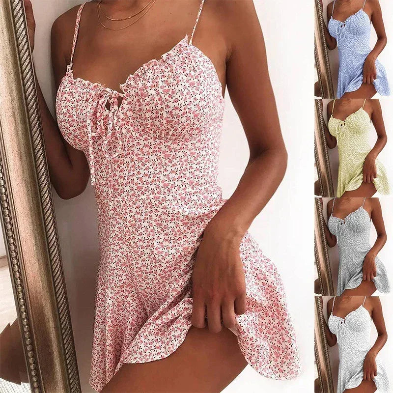 Floral Mini Camisole Dress Women 2026 - Summer Sleeveless Dress - DanaFashionstore