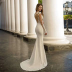 Lace Long Sleeve Mermaid Wedding Dress - DanaFashionstore