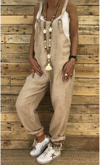 Plus Size Suspender Jumpsuit 2026 - Loose Overalls for Women - DanaFashionstore